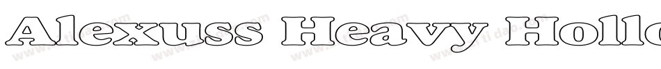 Alexuss Heavy Hollow字体转换